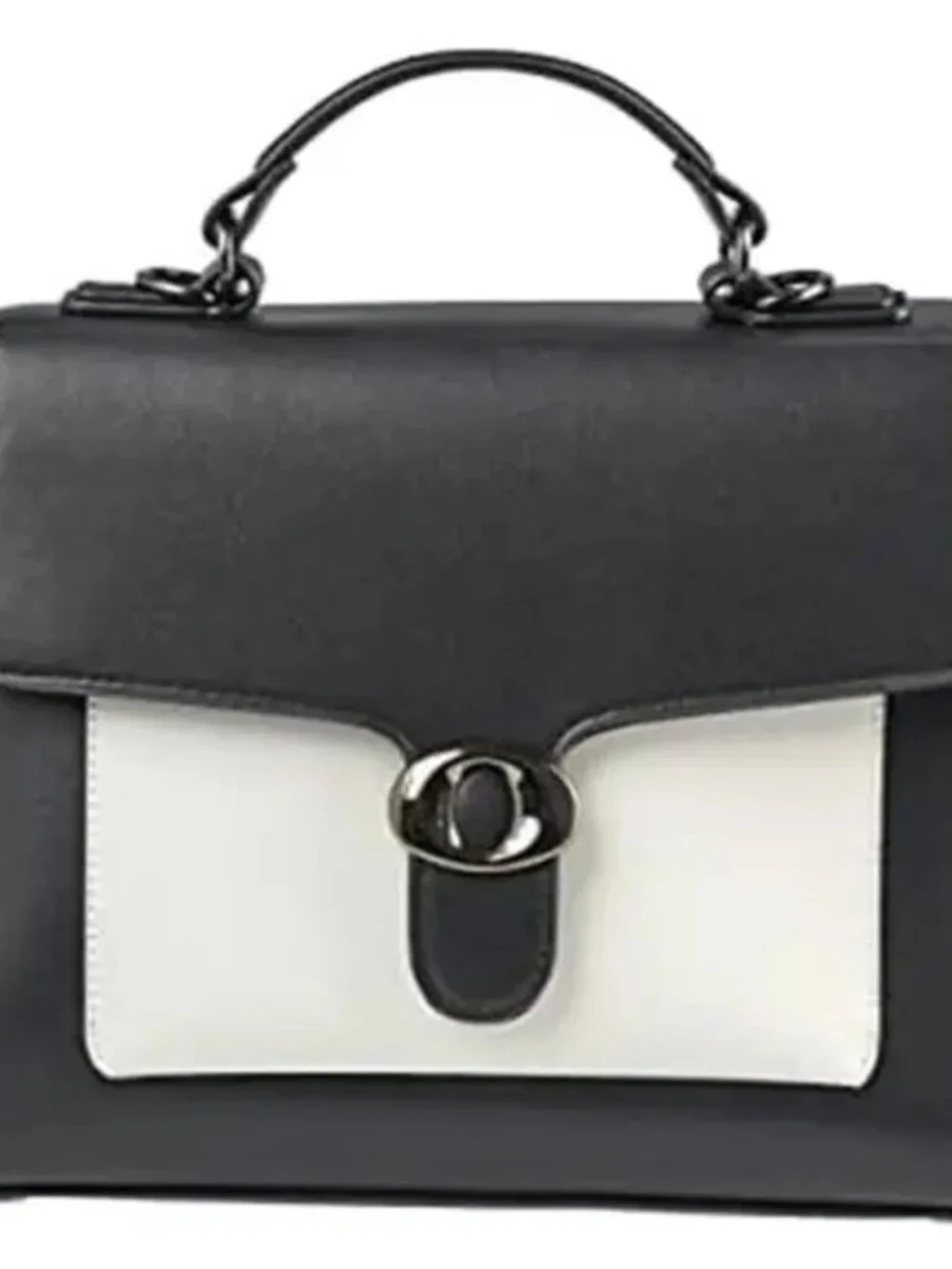 Moderne Elegance - Loulu Top Handle Bag - Black & White